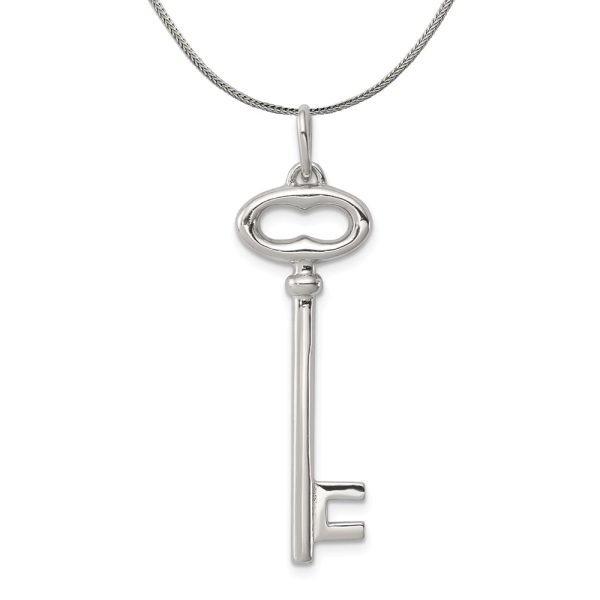 Sterling Silver Skeleton Key Necklace