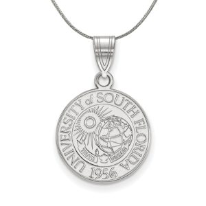 Sterling Silver South Florida Medium Crest Pendant Necklace