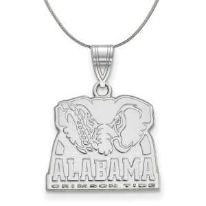 Sterling Silver U of Alabama Medium Pendant Necklace