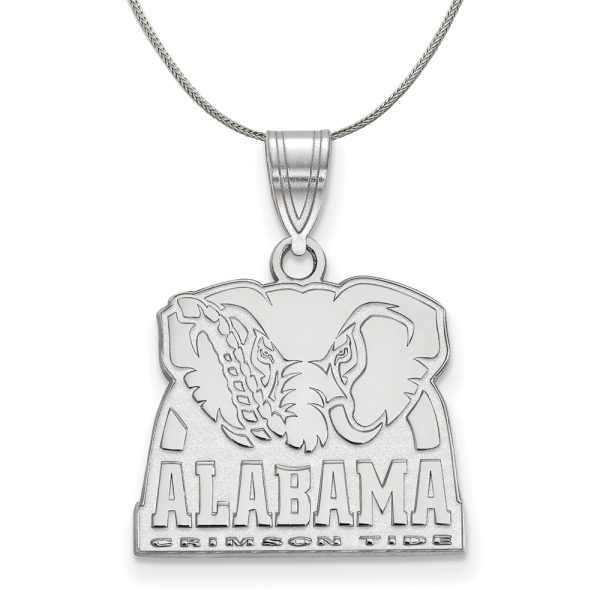 Sterling Silver U of Alabama Medium Pendant Necklace