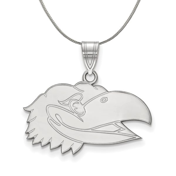 Sterling Silver U of Kansas Medium Pendant Necklace