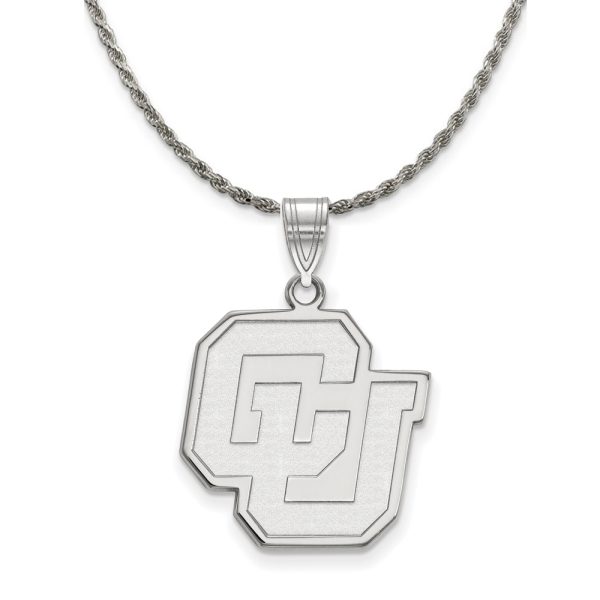 Sterling Silver U. of Colorado Large Pendant Necklace