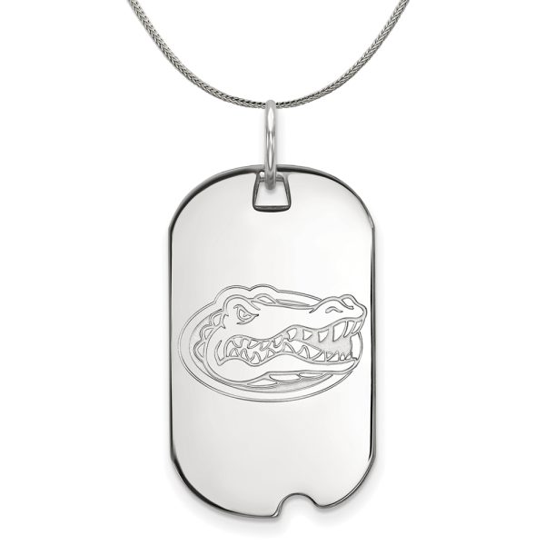 Sterling Silver U. of Florida Dog Tag Pendant Necklace