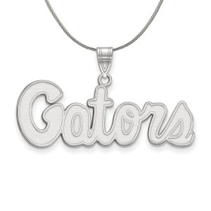 Sterling Silver U. of Florida Medium 'Gators' Necklace