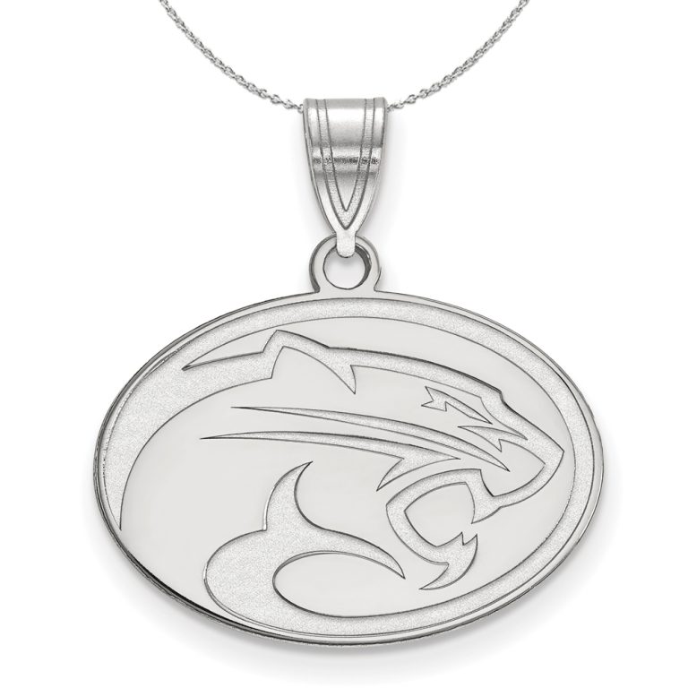 Sterling Silver U. of Houston Medium Pendant Necklace