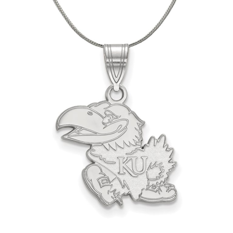 Sterling Silver U. of Kansas Medium Necklace