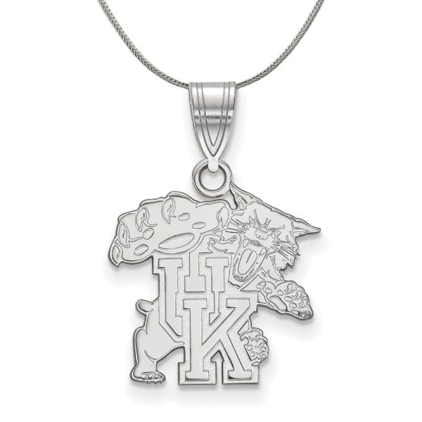 Sterling Silver U. of Kentucky Medium Pendant Necklace