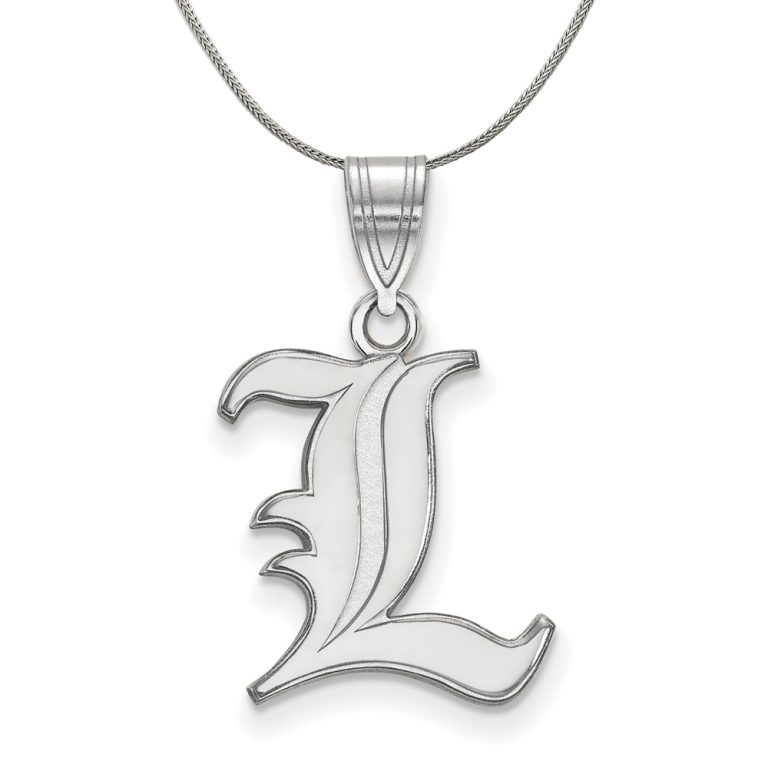 Sterling Silver U. of Louisville Medium Pendant Necklace