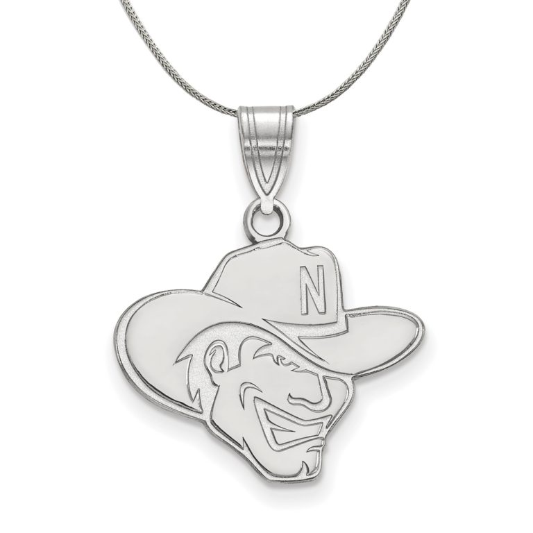 Sterling Silver U. of Nebraska Medium Cornhuskers Necklace