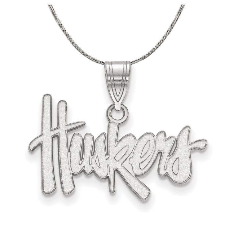 Sterling Silver U. of Nebraska Medium 'Huskers' Necklace