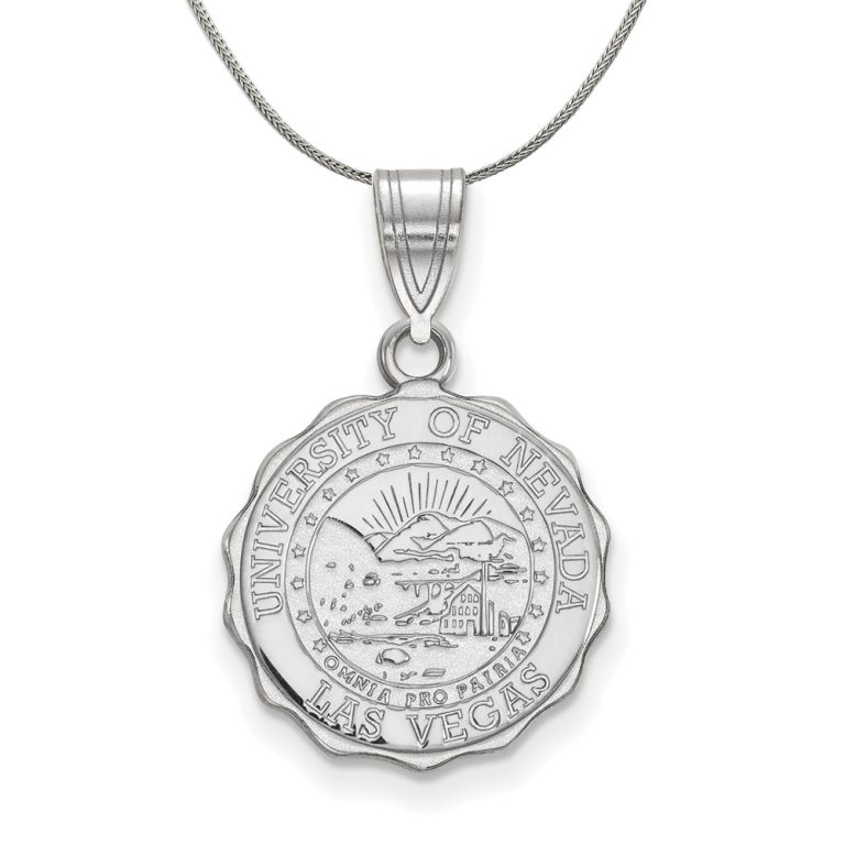 Sterling Silver U. of Nevada Las Vegas Medium Crest Necklace