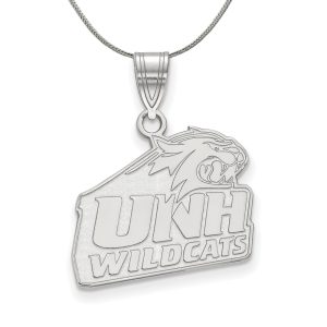 Sterling Silver U. of New Hampshire Medium Pendant Necklace