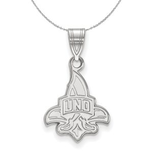 Sterling Silver U. of New Orleans Medium Pendant Necklace