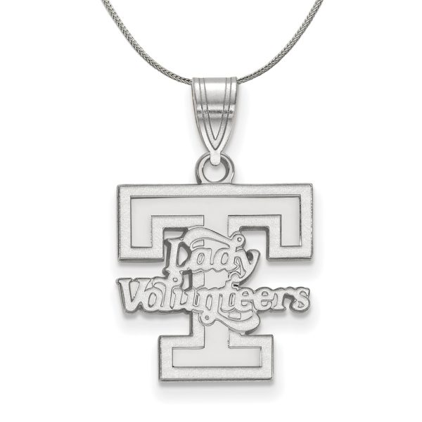 Sterling Silver U. of Tennessee Medium Lady Vols Necklace