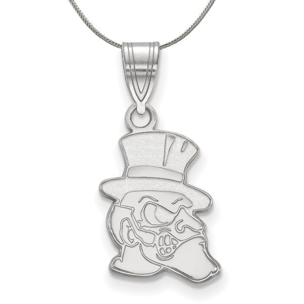 Sterling Silver Wake Forest U. Medium Pendant Necklace