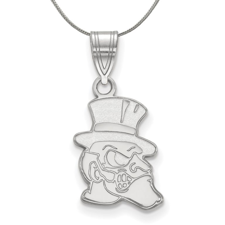 Sterling Silver Wake Forest U. Medium Pendant Necklace