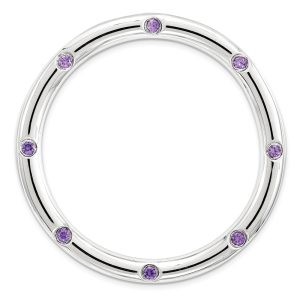 Sterling Silver & Amethyst Stackable Expressions Large Slide, 29mm