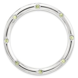 Sterling Silver & Peridot Stackable Expressions Large Slide, 29mm