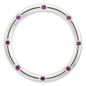 Sterling Silver & Rh. Garnet Stackable Expressions Large Slide, 29mm