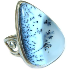 Top Quality Dendritic Agate .925 Sterling Silver handcrafted Ring s. 8 1/4