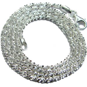 Twisted Rock Sterling Silver Chain 18'' long, 3 mm wide