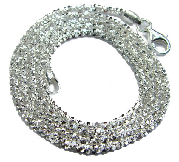 Twisted Rock Sterling Silver Chain 18'' long, 3 mm wide