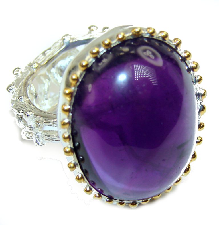 Vintage Beauty Amethyst .925 Sterling Silver handcrafted ring size 7 1/4