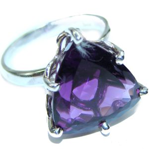 Vintage Beauty Amethyst .925 Sterling Silver handcrafted ring size 8 1/4