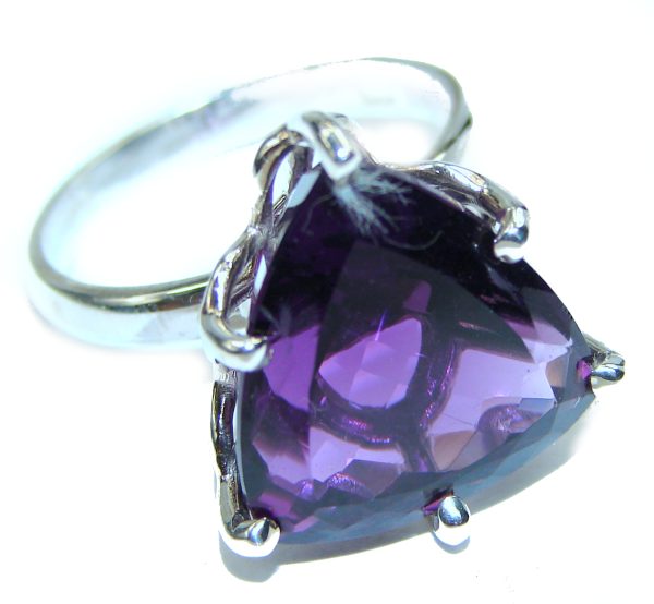 Vintage Beauty Amethyst .925 Sterling Silver handcrafted ring size 8 1/4