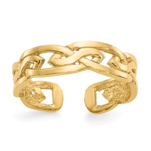 Weave Toe Ring in 14 Karat Gold