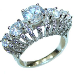 White Topaz .925 Sterling Silver ring size 8