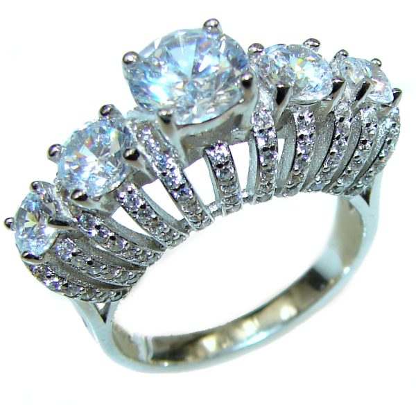 White Topaz .925 Sterling Silver ring size 8