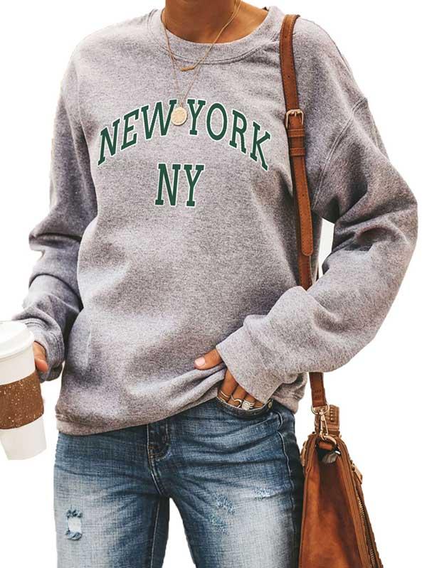 Womens New York Graphic Sweatshirt Hoodie