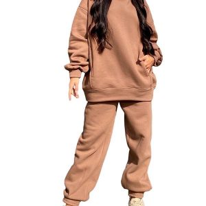 Womens Oversized Hoodie Jogger Sweatpants 2 Piece Outfits