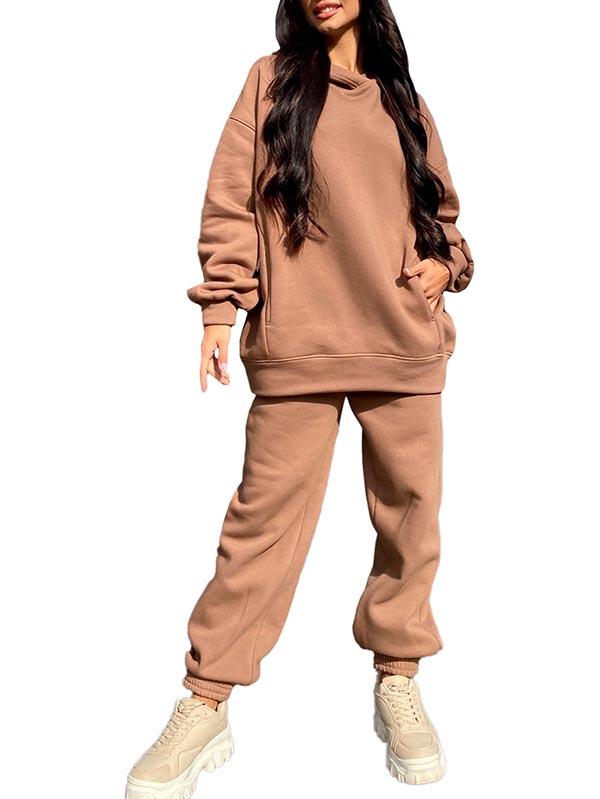 Womens Oversized Hoodie Jogger Sweatpants 2 Piece Outfits